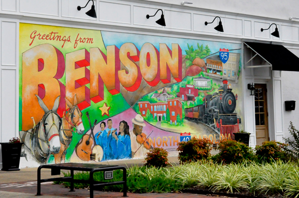 Benson postcard billboard